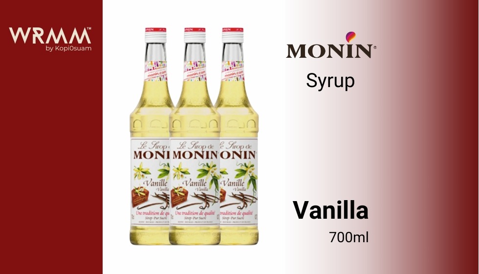 MONIN SYRUP VANILLA 700ML x 3 Unit